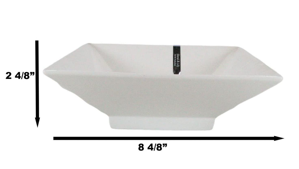 Porcelain Square Bowls 35oz Dishwasher And Microwave Safe J910