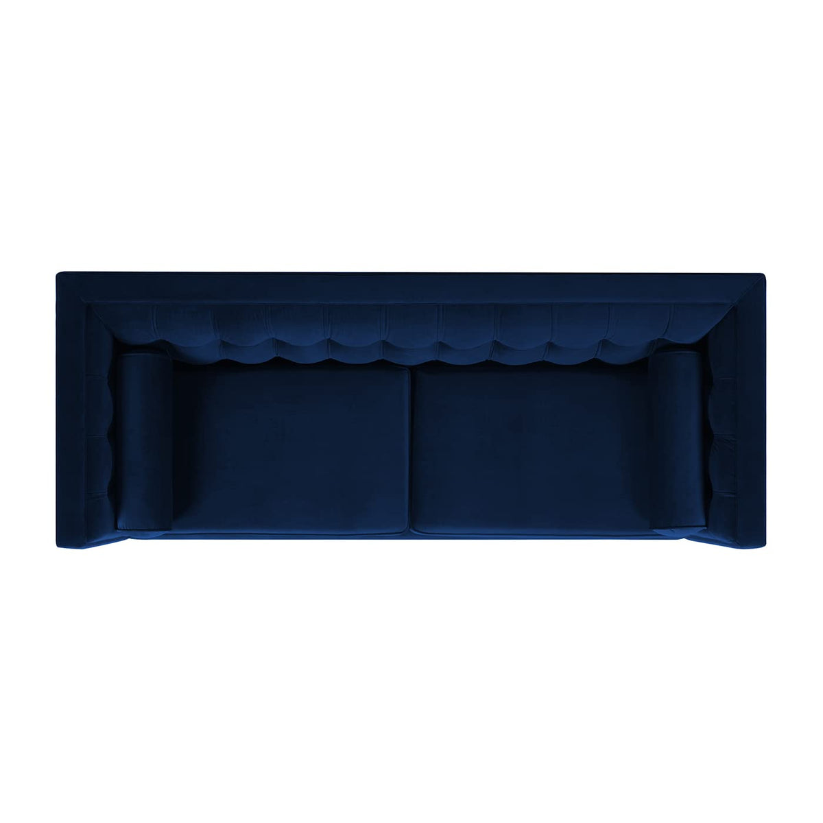 84" Navy Blue Velvet Tufted Sofa E540