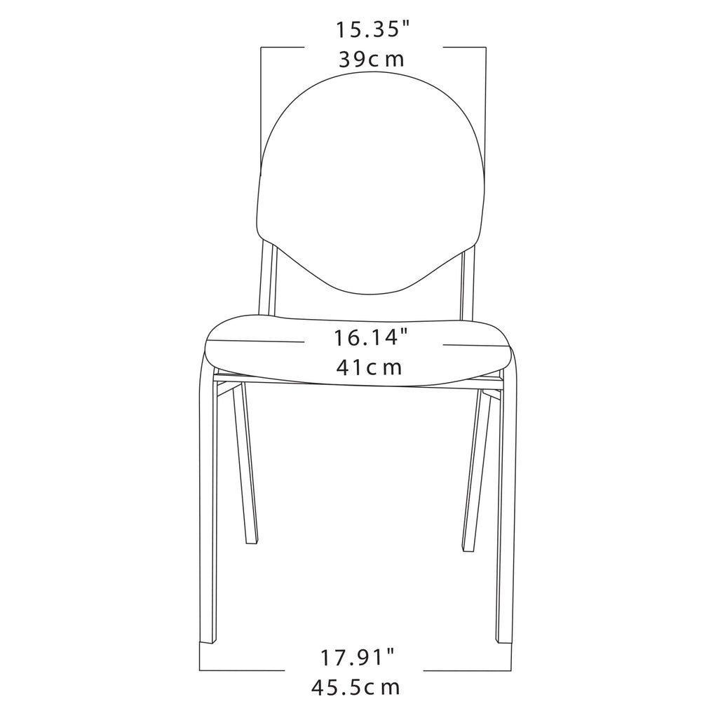 Black Fabric Stacking Chair M709964