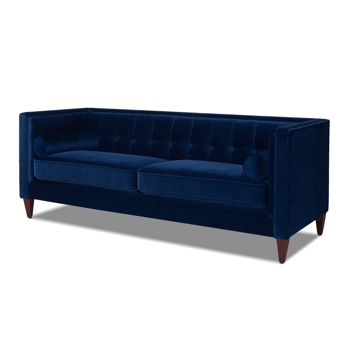 84" Navy Blue Velvet Tufted Sofa E540