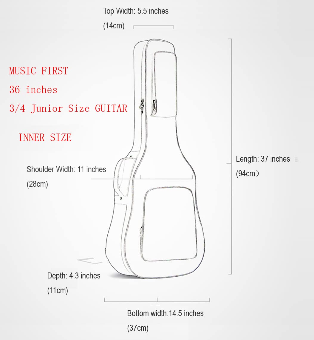 0.9" Padded 36 inch Soft Guitar Case U80442