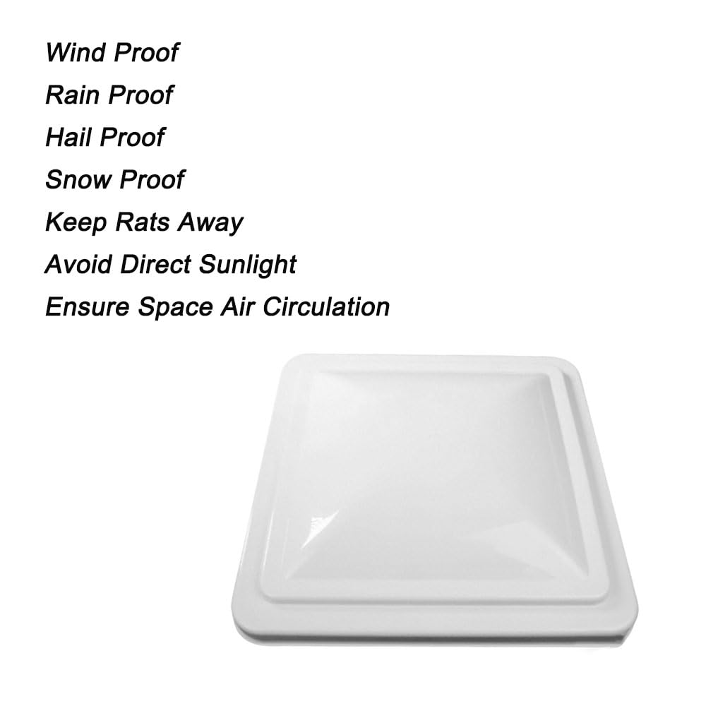 2 PCS 14x14 Inch White RV Vent Cover S934