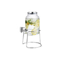 Large-capacity Cold Water Jug with Faucet High Borosilicate Glass Teapot with Base 101.4 Oz B7566