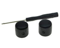 Set of 2 Black Metal Guitar Dome Knobs Z99426