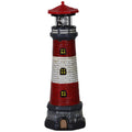 Solar Lighthouse with Rotating LED Lights Waterproof Lighthouse Statue C24173