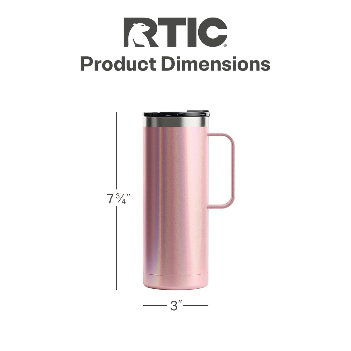 20oz Stainless Steel Insulated Travel Mug with Lid and Handle G687