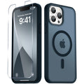Matte Magnetic Navy Blue Phone Case F795