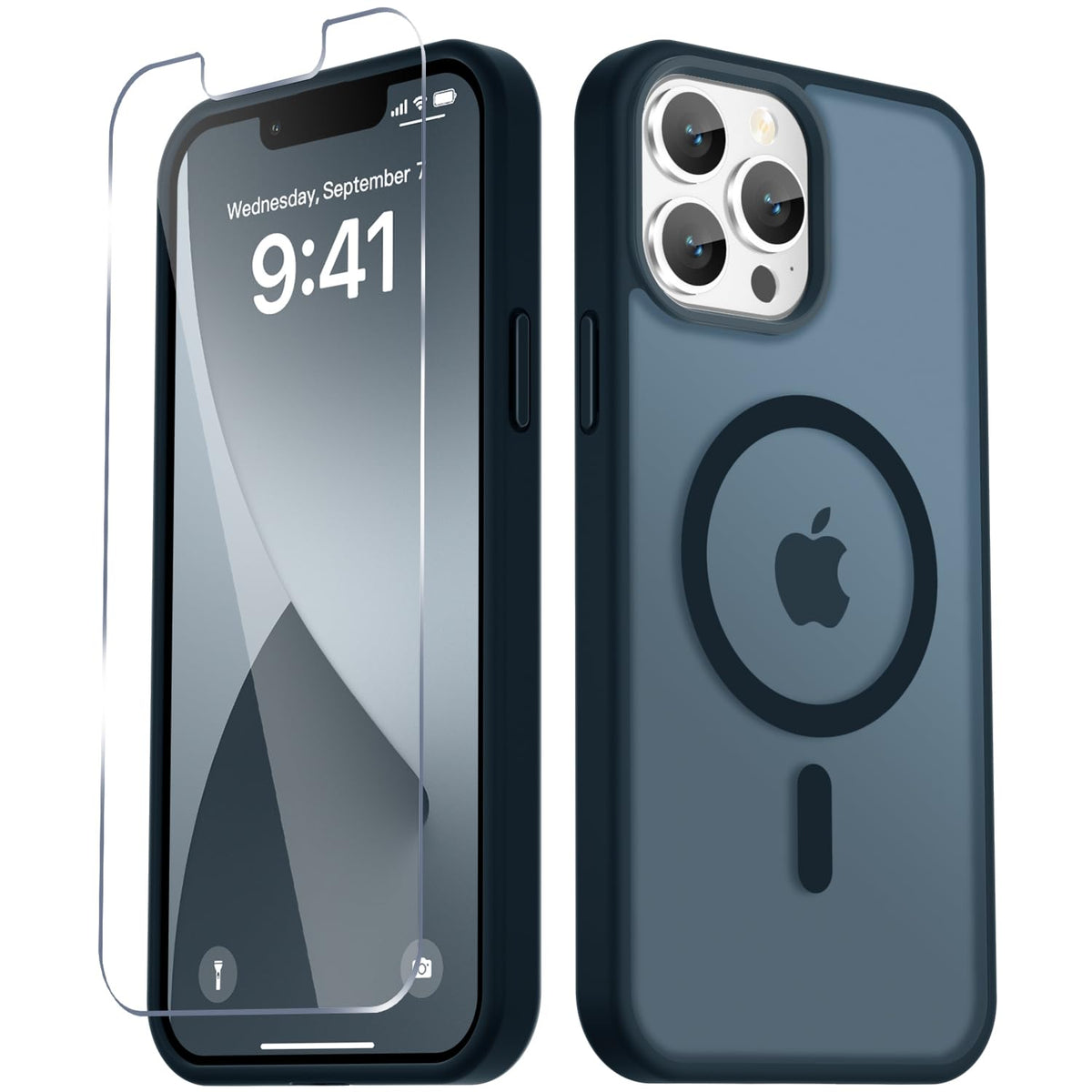 Matte Magnetic Navy Blue Phone Case F795