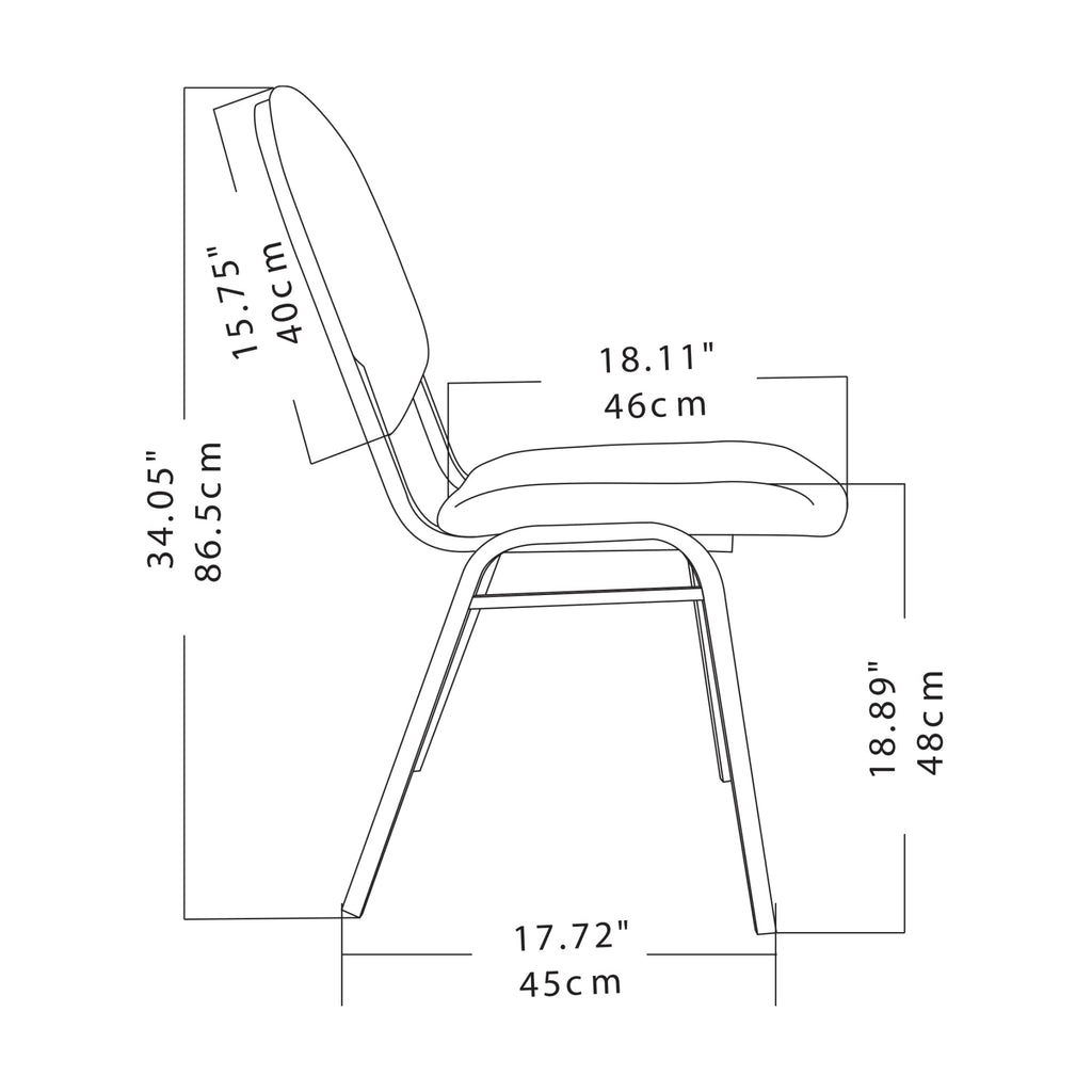 Black Fabric Stacking Chair M709964