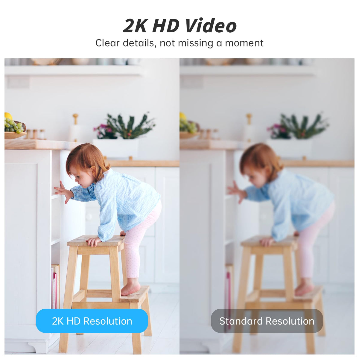 Indoor Camera 5G&2.4G WiFi 360° Pan/Tilt 2-Pack G84442