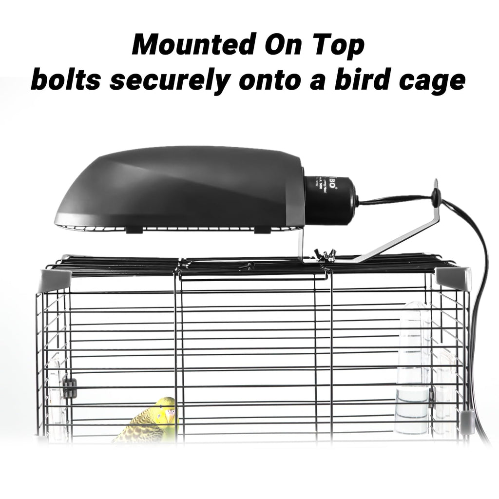 Bird Cage Light Fixture Combo Kit, 2.4% UVB UVA 20W Compact Fluorescent Bulb F8883