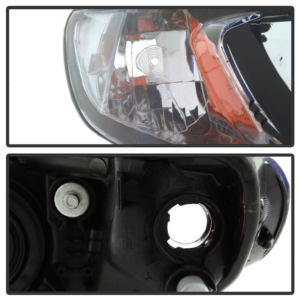 Black Housing Headlights Headlamps Assembly Pair E121121