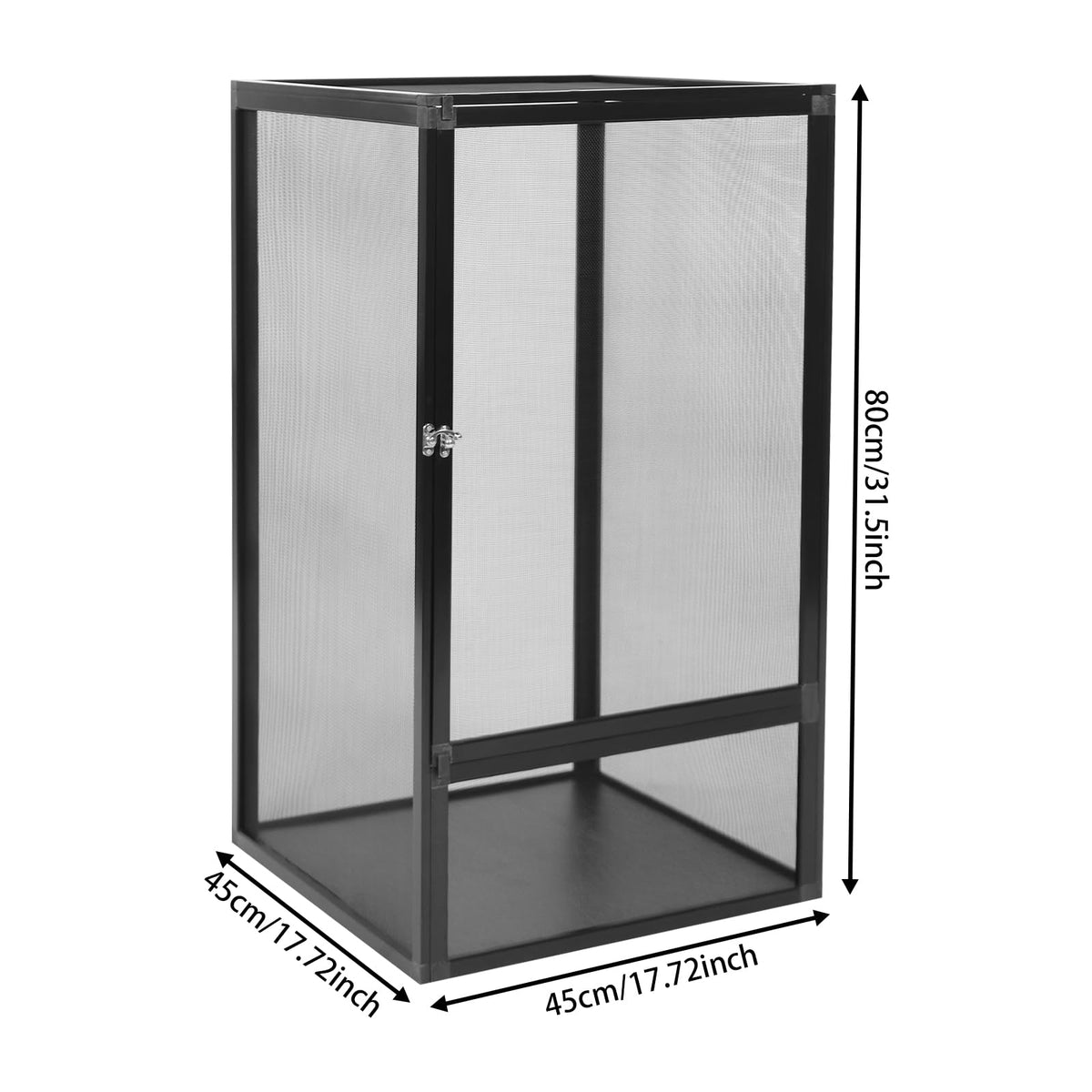 Aluminum Reptile Terrarium Enclosure with Locking Latches L6800
