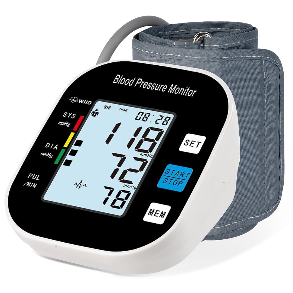 Blood Pressure Monitor with Large Backlit Display for 2 Users Arm Cuff & Storage Bag H14240
