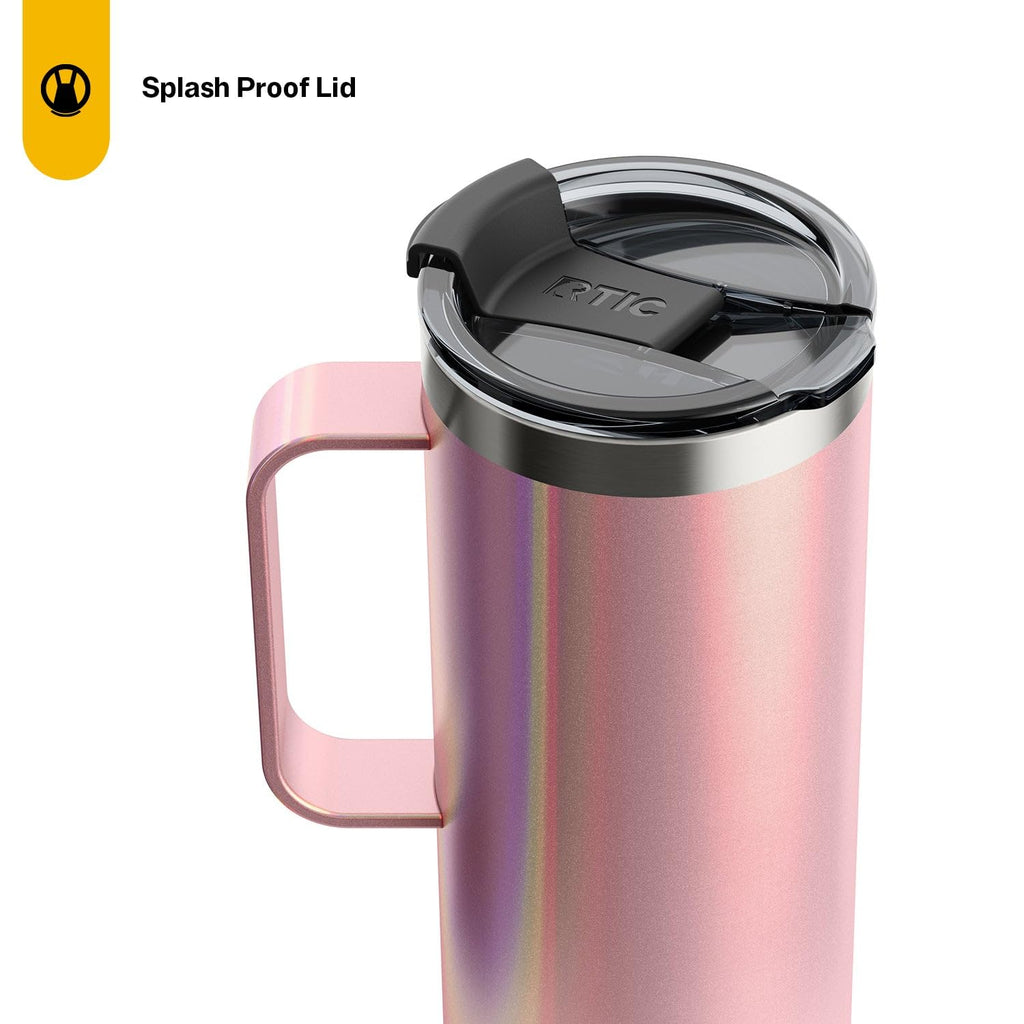 20oz Stainless Steel Insulated Travel Mug with Lid and Handle G687