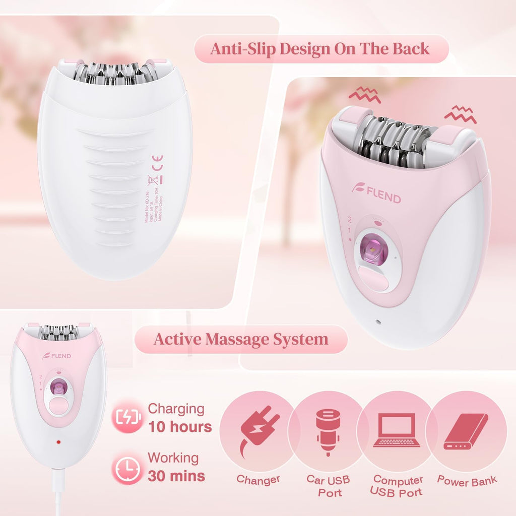 2-Speed Rechargeable Epilator with LED Light D139702