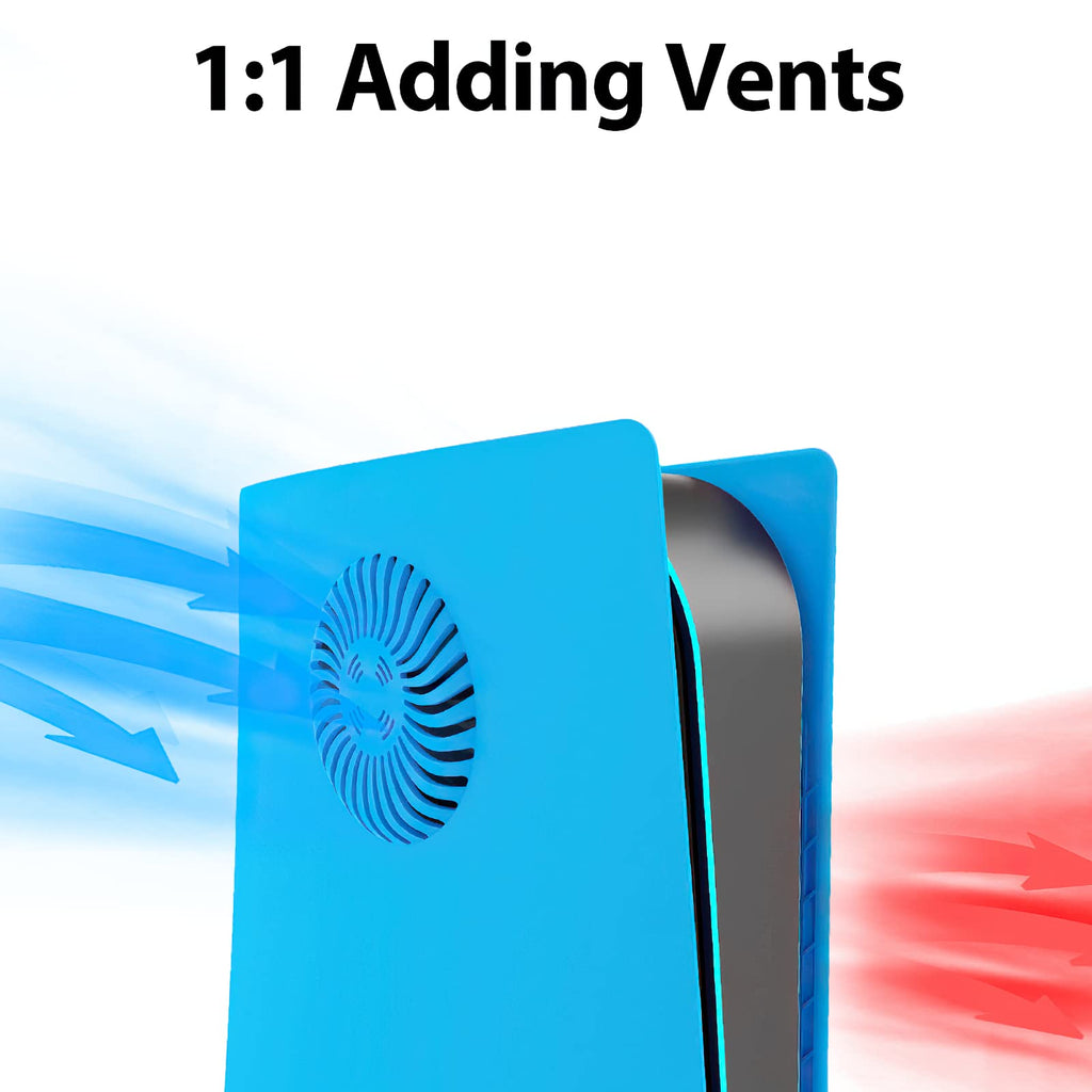 Face Plate Cover Shell with Cooling Vents for PS5 Disc Edition Console (Starlight Blue) R86578