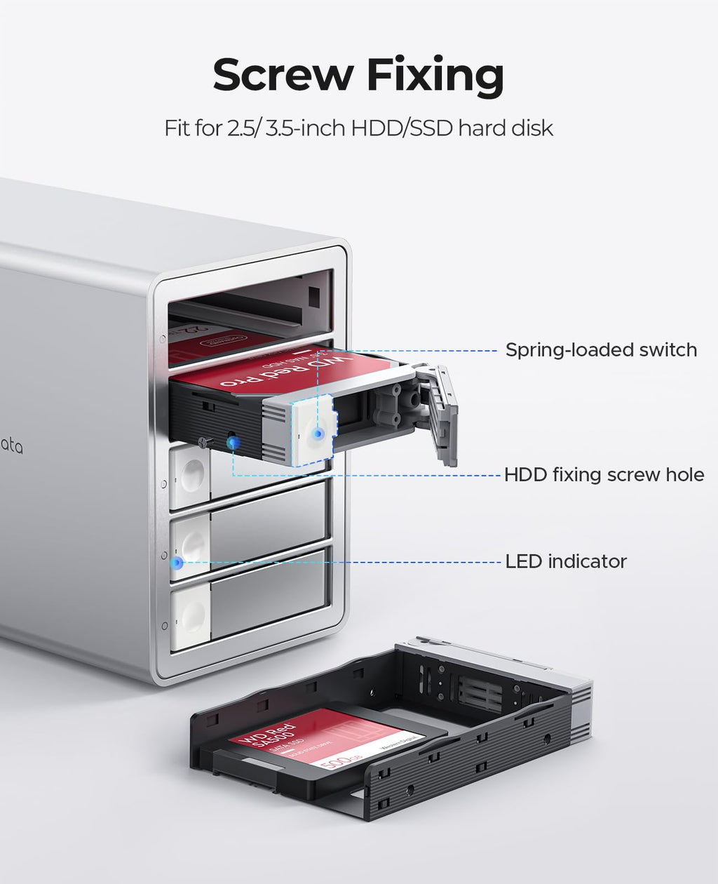 5 Bay RAID External Hard Drive Enclosure P8036