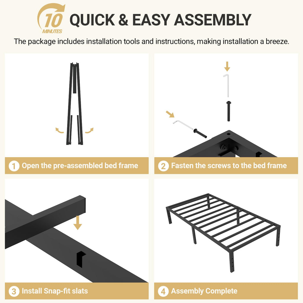 Twin Metal Bed Frame Z2544