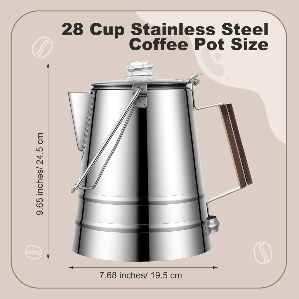 28 Cup Stainless Steel Percolator Coffee Pot B438316