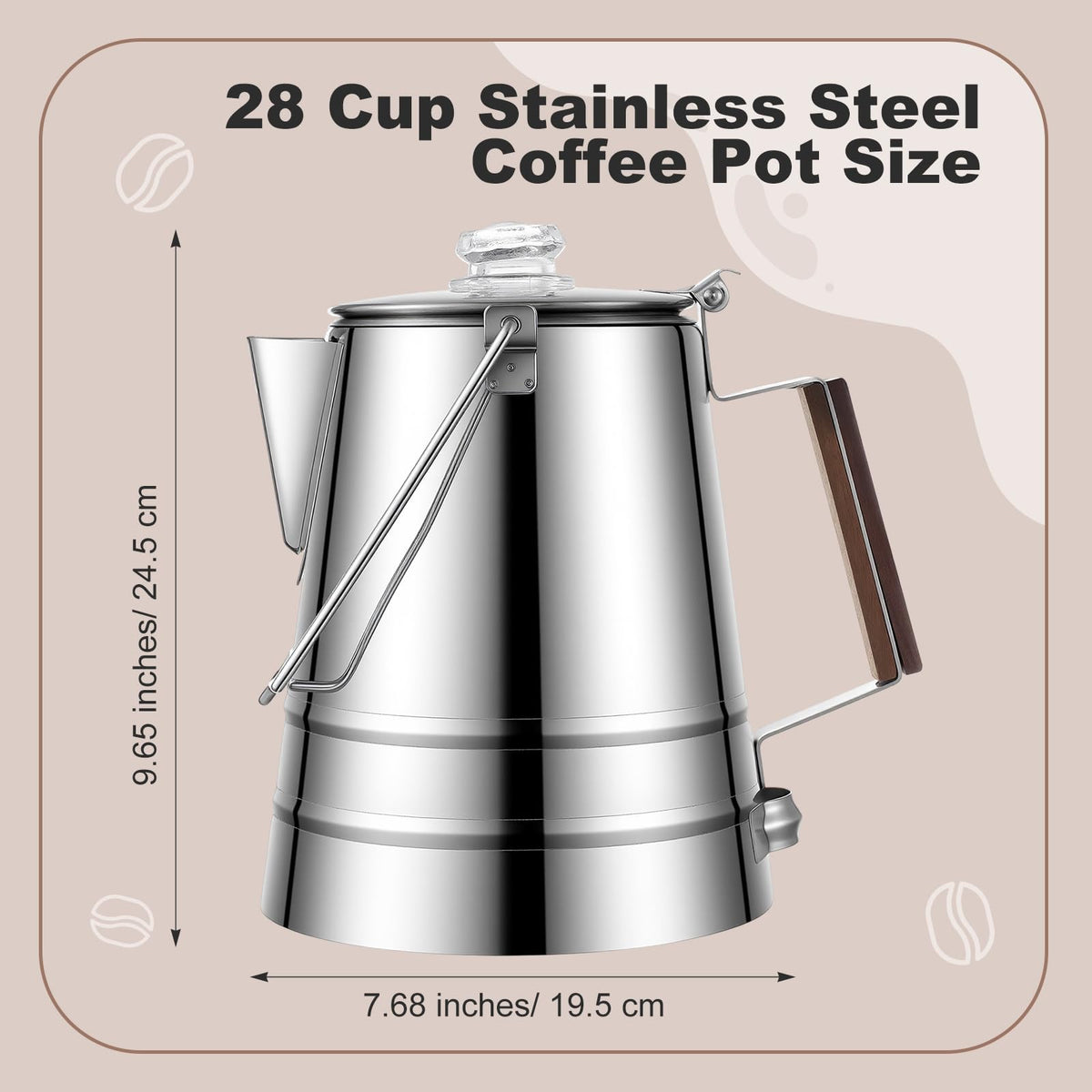 28 Cup Stainless Steel Percolator Coffee Pot B438316