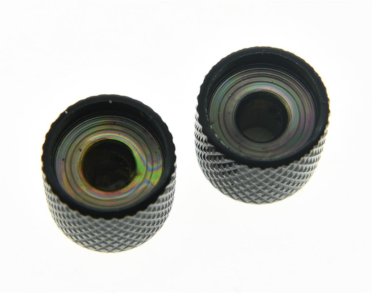 Set of 2 Black Metal Guitar Dome Knobs Z99426
