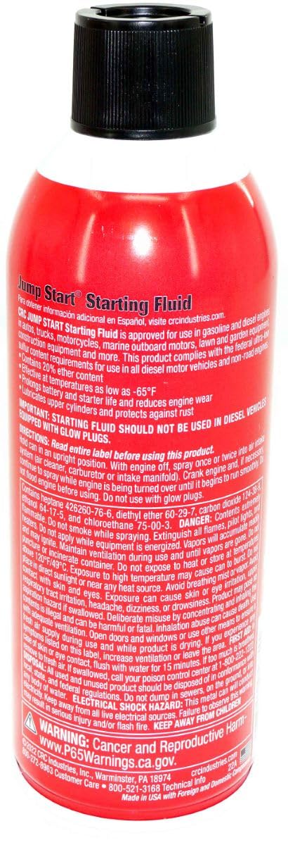 Starting Fluid with Lubricity 11 oz Aerosol G95716
