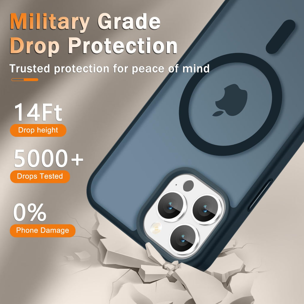 Matte Magnetic Navy Blue Phone Case F795