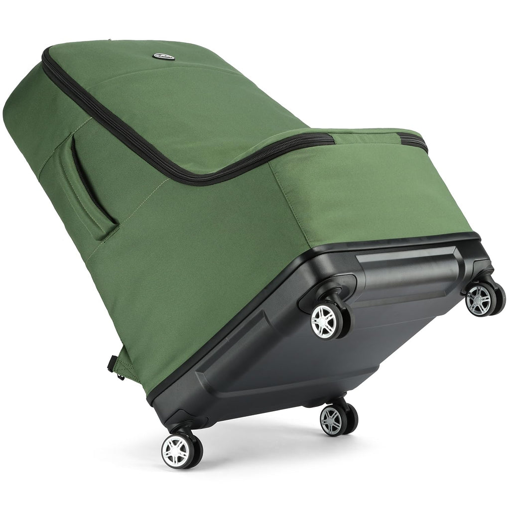 Green Car Seat Travel Bag with Spinner Wheels V99001