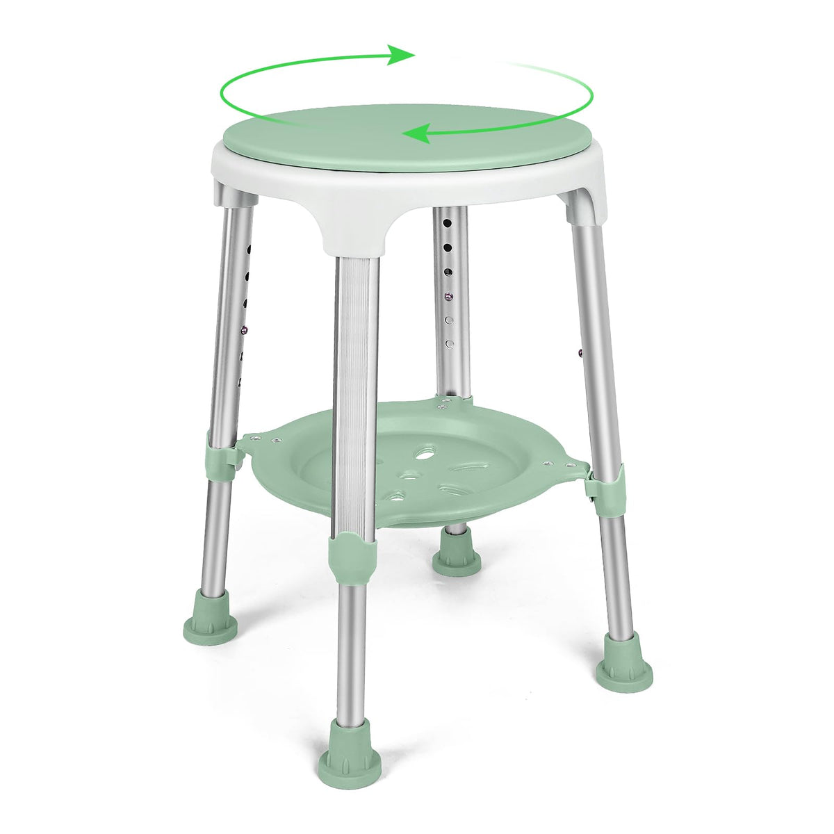 Adjustable Swivel Shower Chair with Storage Tray P188