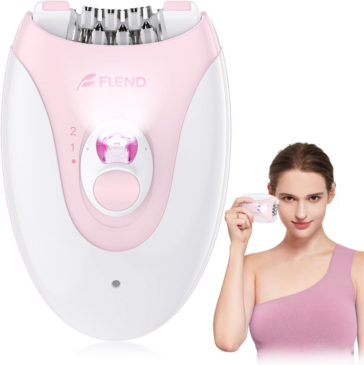 2-Speed Rechargeable Epilator with LED Light D139702