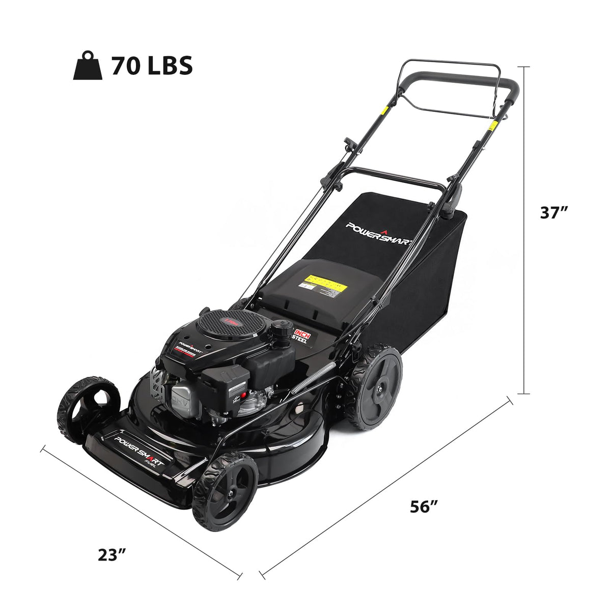 22-Inch Self Propelled Gas Lawn Mower, 170cc 4-Cycle OHV Engine D804801
