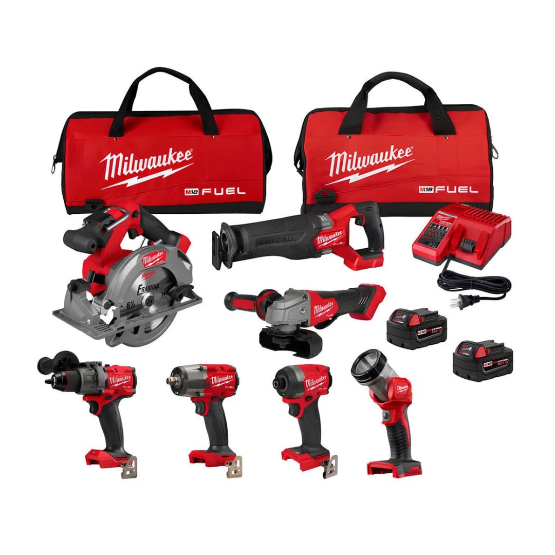 18-Volt Lithium-Ion Brushless Cordless Combo Kit with Two 5.0 Ah Batteries (7-Tool) F4275