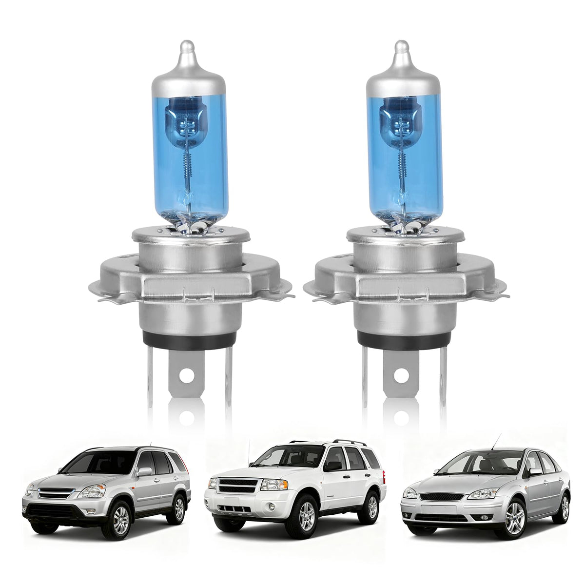 Halogen Headlight Bulb 4200k High Low Beam 2 PCS Z2660
