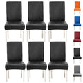 Black 6pcs Leather Chair Cover E990