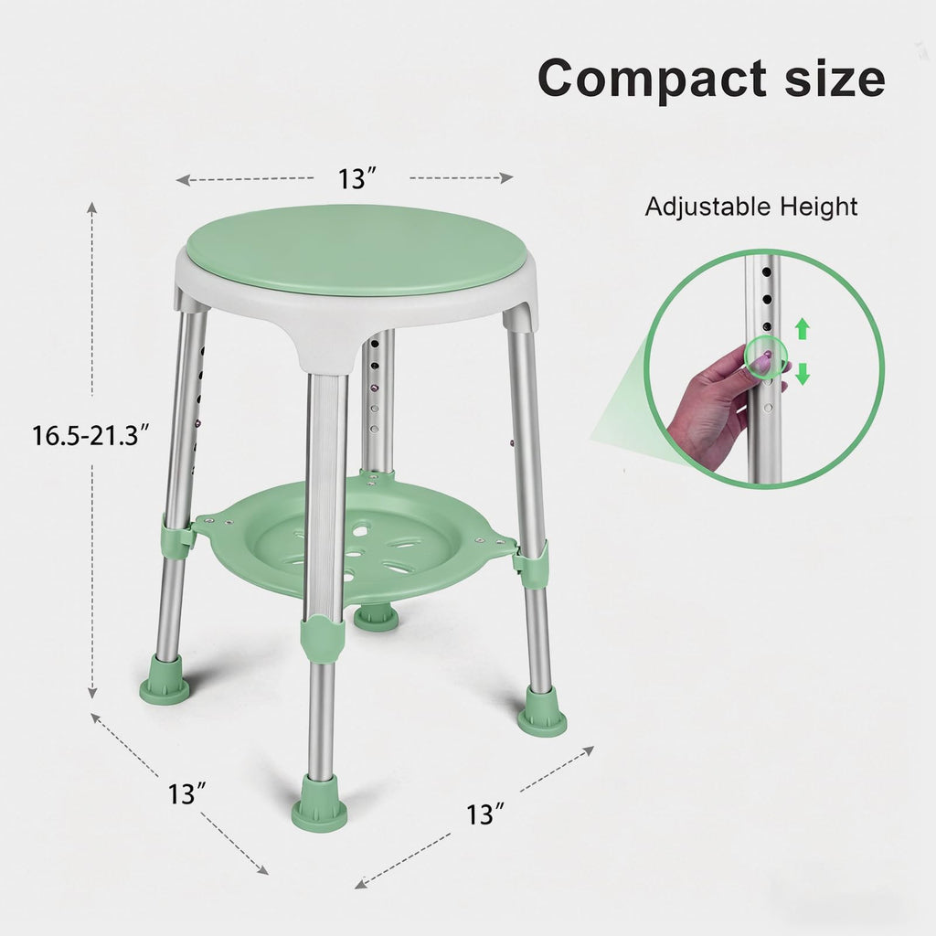 Adjustable Swivel Shower Chair with Storage Tray P188