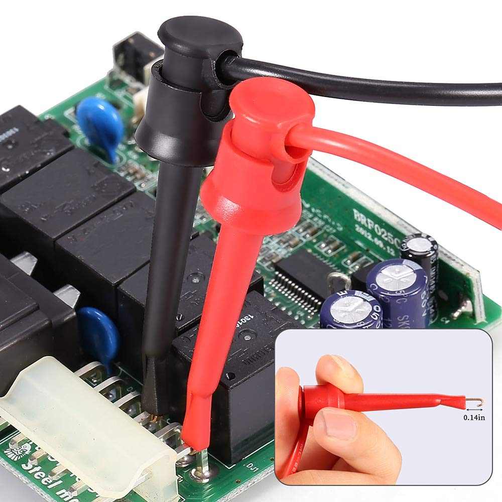 25-Piece Multimeter Leads Kit with Probes, Alligator Clips, Test Hooks and Back Probe Pins M482838