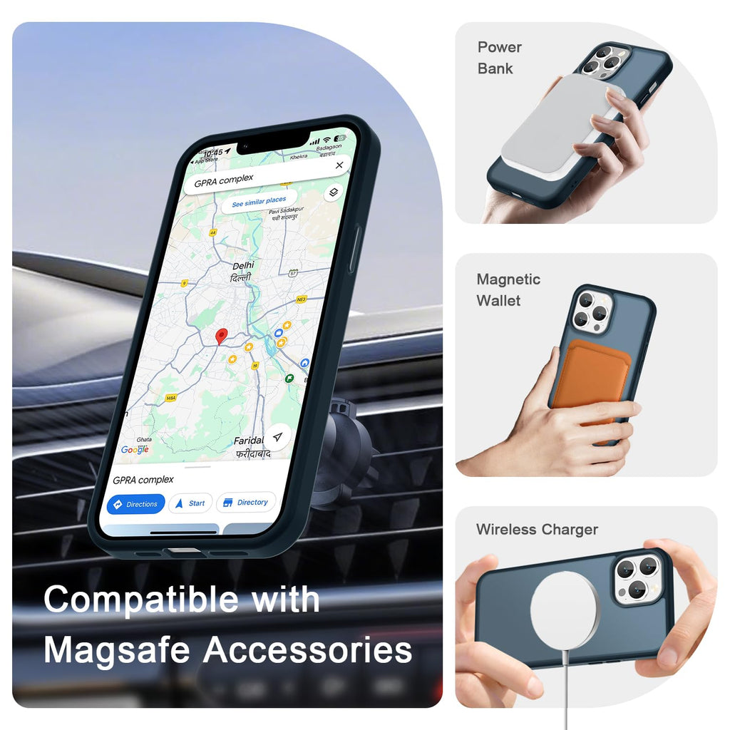 Matte Magnetic Navy Blue Phone Case F795