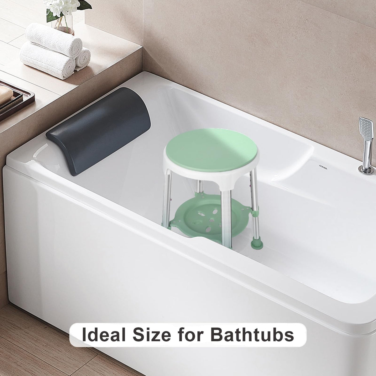 Adjustable Swivel Shower Chair with Storage Tray P188