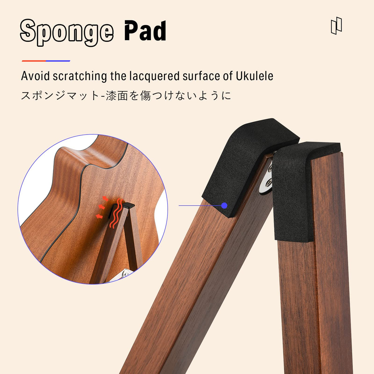 Wooden A Frame Folding Guitar Stand O160