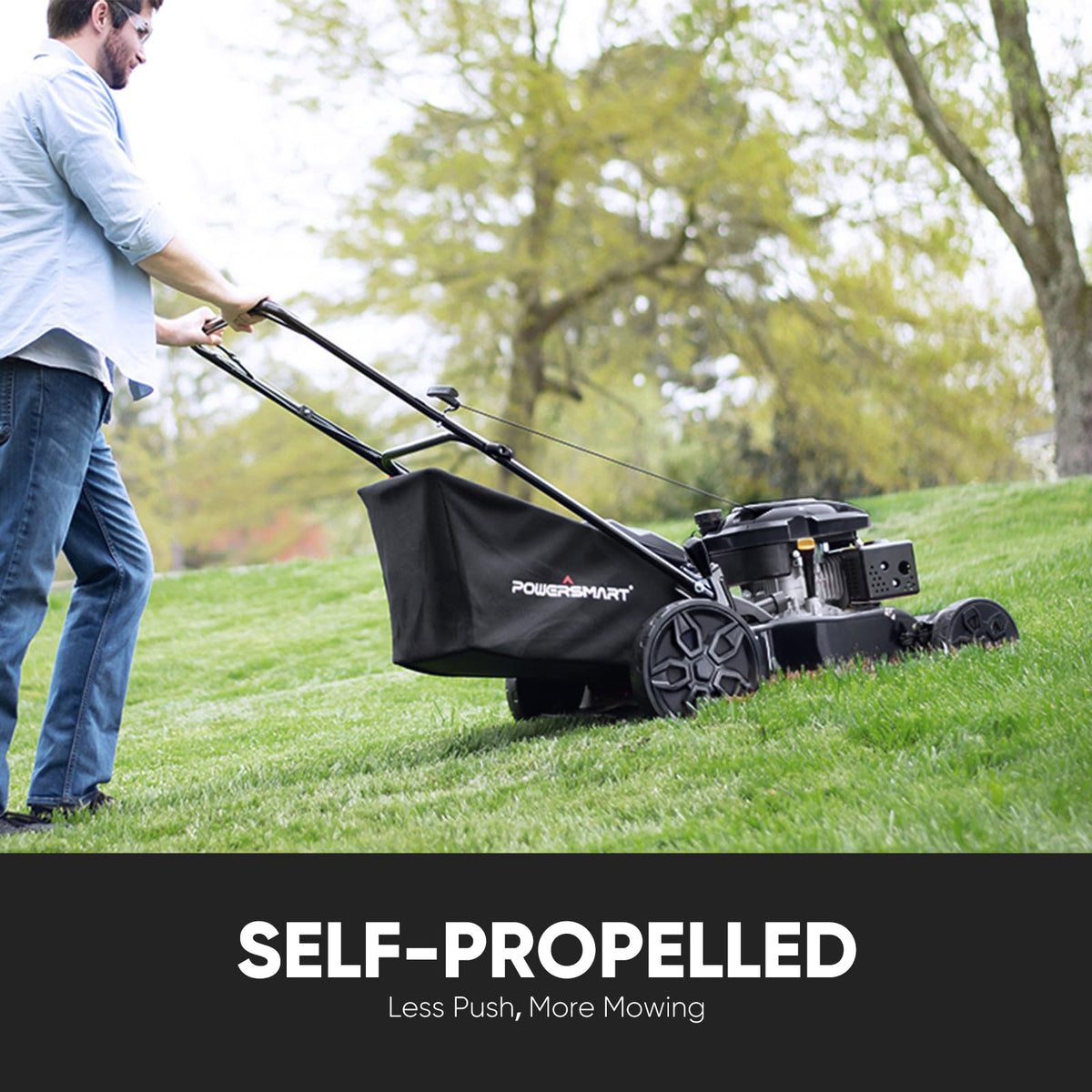 22-Inch Self Propelled Gas Lawn Mower, 170cc 4-Cycle OHV Engine D804801