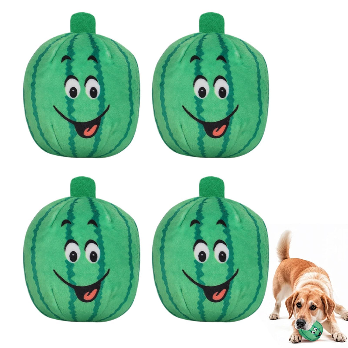 4Pcs Squeaky Plush Dog Toys W4549