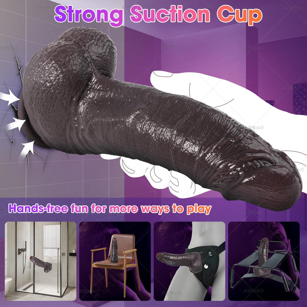 6 Inch Black Curved Dildo with Suction Cup C632