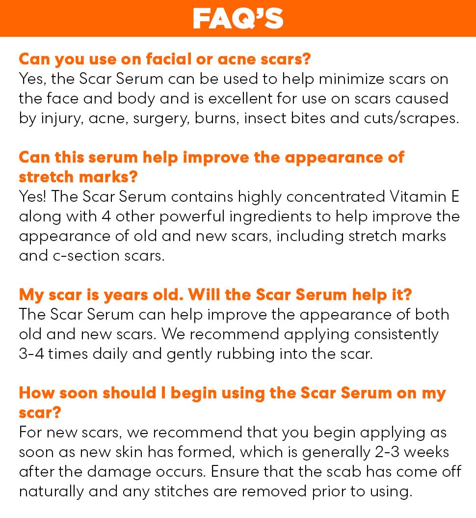 Fragrance Free Cocoa Butter Scar Serum with Vitamin E 1 Oz Y4806