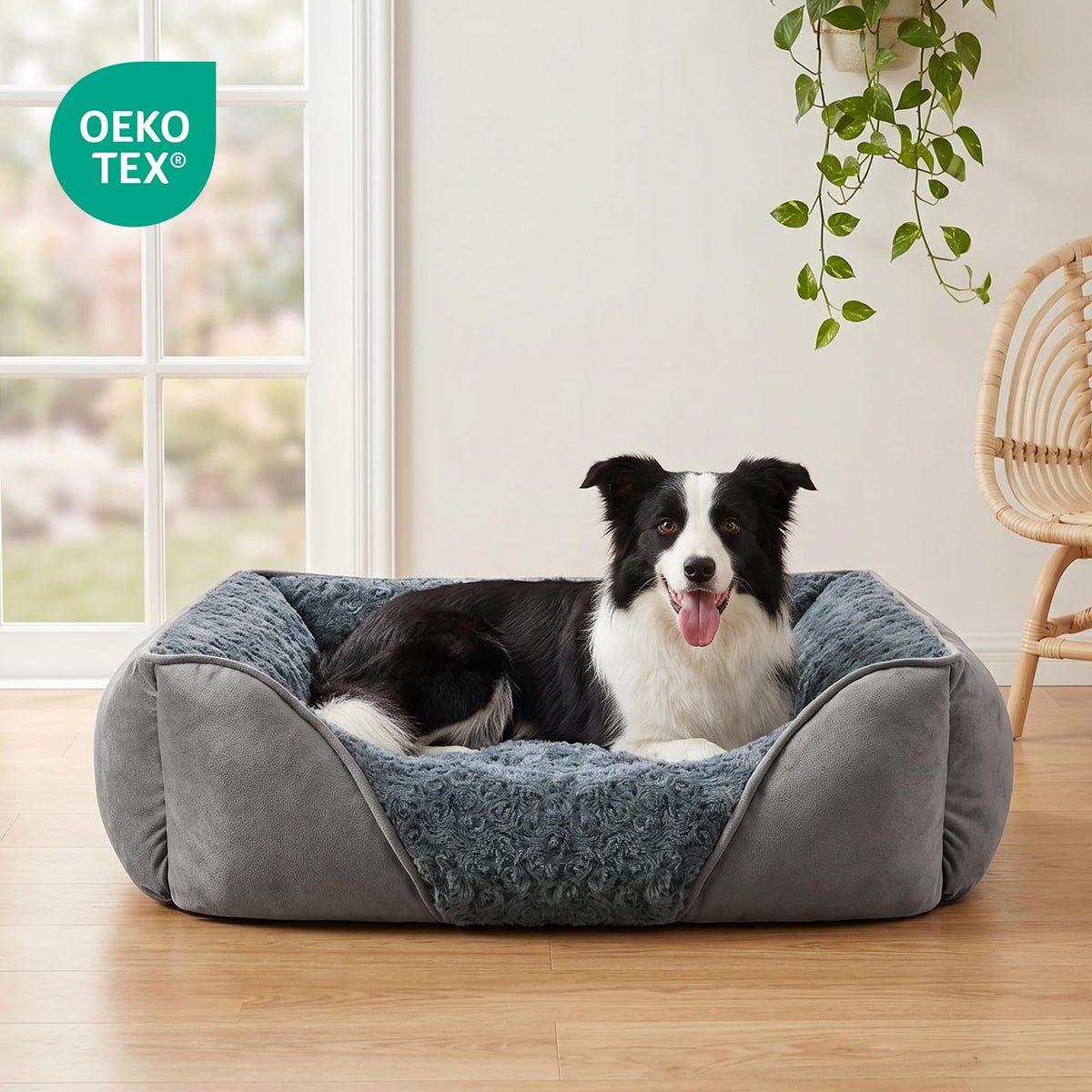 Washable Orthopedic Dog Bed with Anti-Slip Bottom W21524