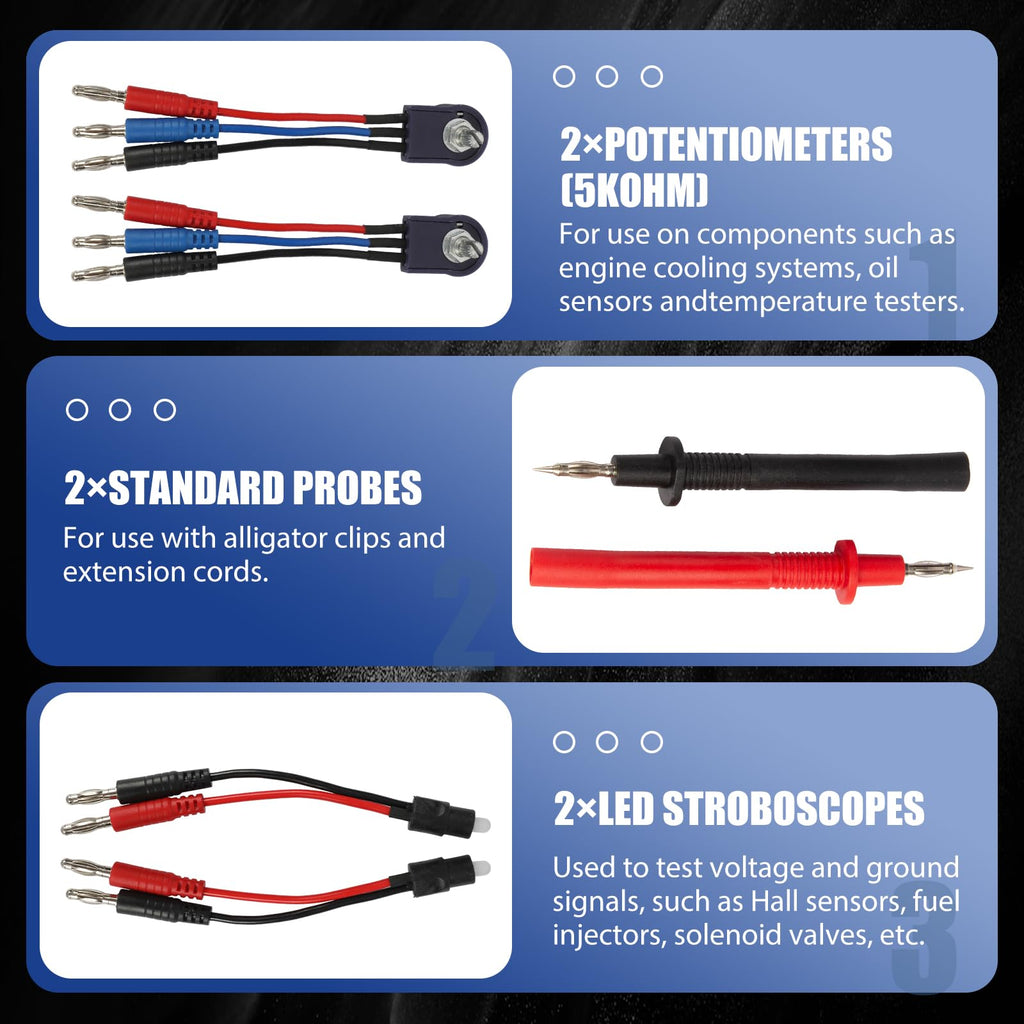 110 Pcs Automotive Circuit Test Lead Kit with Black Carrying Case S5208