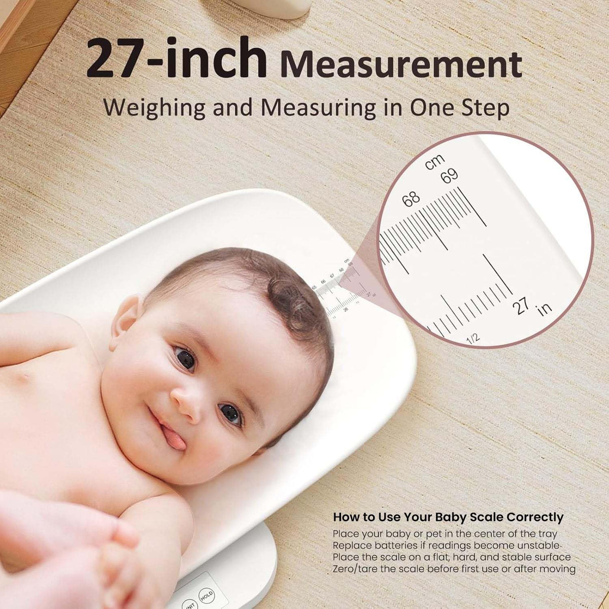 White Digital Baby Scale & Pet Scale F22161
