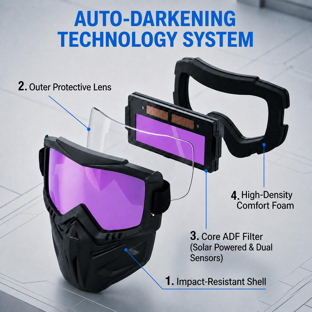 Auto-Darkening Welding Helmet B7825