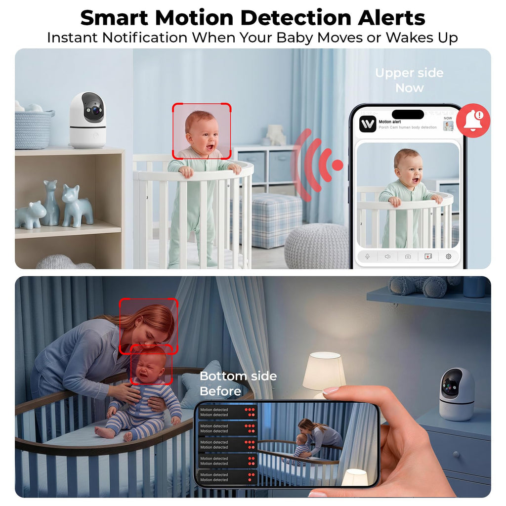Indoor Camera 5G&2.4G WiFi 360° Pan/Tilt 2-Pack G84442