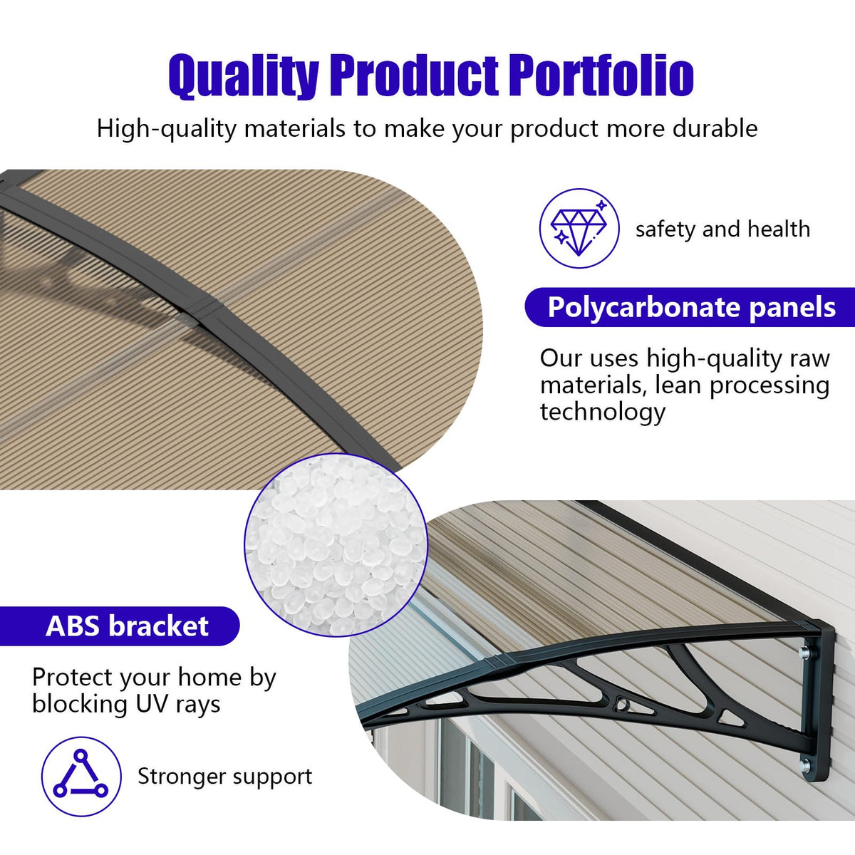 32x48'' Polycarbonate Door Awning A860